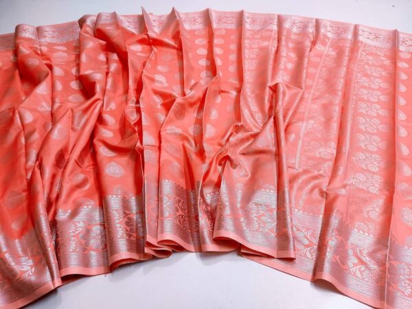 Apricot Katan Saree কাতান শাড়ি